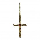 Ferramenta Punhal 16 Cm Strass Dourado