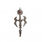 Ferramenta Punhal 7,5 Cm Caveira Prateado