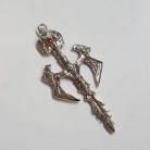 Ferramenta Punhal 7,5 Cm Caveira Prateado