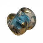 Firma Branca e Azul Brilho Amassada Ouro