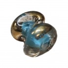 Firma Branca e Azul Brilho Amassada Ouro