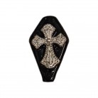 Firma Formato de Caixão Cruz de Metal Mod3 Preto
