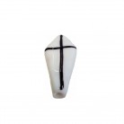 Firma Formato de Caixão Mod1 3,4 cm  Branco e Preto