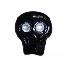 Firma Formato de Caveira Preta Opaca Strass 1,6 cm 