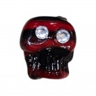 Firma Formato de Caveira Vermelha e Preta Opaca Strass 2 cm 
