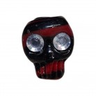 Firma Formato de Caveira Vermelha e Preta Opaca Strass 2 cm 