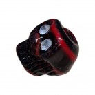 Firma Formato de Caveira Vermelha e Preta Opaca Strass 2 cm 