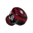 Firma Formato de Caveira Vermelha e Preta Opaca Strass 2 cm 