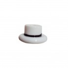 Firma Formato de Chapéu 1,5  cm  Branco e Preto