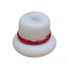 Firma Formato de Chapéu 1,5  cm  Branco e Vermelho