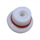 Firma Formato de Chapéu 1,5  cm  Branco e Vermelho
