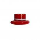 Firma Formato de Chapéu 1,5  cm  Vermelho e Branco