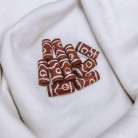 Firma Marrom e Branca Opaca Cilindrica Tribal 3 cm 