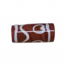 Firma Marrom e Branca Opaca Cilindrica Tribal 3 cm 
