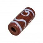 Firma Marrom e Branca Opaca Cilindrica Tribal 3 cm 
