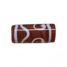 Firma Marrom e Branca Opaca Cilindrica Tribal 3 cm 