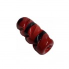 Firma Murano Vermelha e Preta Opaca Estilizada 3,6 cm 