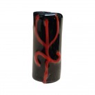 Firma Preta com Garfo Gira Vermelho Cilindrica Luxo 3 cm 