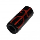 Firma Preta com Garfo Gira Vermelho Cilindrica Luxo 3 cm 