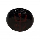 Firma Preta e Vermelha Bolacha Opaca Garfo 2,4 cm 
