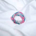 Guia Grossa Rosa, Branca e Azul Opaca