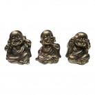 Imagem Trio Buda 09 Cm Resina Sentidos