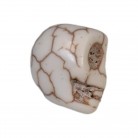 Passagem Caveira 1,3 Cm Branca Mod3 Furo Em Cima