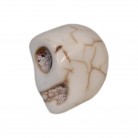 Passagem Caveira 1,3 Cm Branca Mod3 Furo Em Cima
