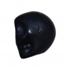 Passagem Caveira 1,3 Cm Preta Mod3 Furo Em Cima