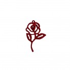 Pingente Ferramenta Rosa 04 Cm Caule Vermelha