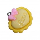 Pingente para Cosme Coração Love Amarelo