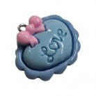 Pingente para Cosme Coração Love Azul
