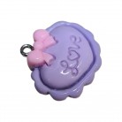 Pingente para Cosme Coração Love Lilás