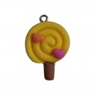 Pingente para Cosme Pirulito Amarelo