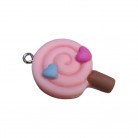 Pingente para Cosme Pirulito Rosa