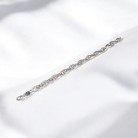 Pulseira 18 Cm Prata Elos Ovais Trançados