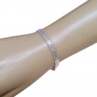 Pulseira 18 Cm Prata Modelo Esteira