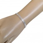 Pulseira 18 Cm Prata Modelo Esteira