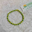 Pulseira Miçanga Amarela e Verde