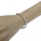 Pulseira Miçanga Lilás e Branca