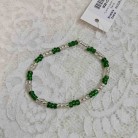 Pulseira Miçanga Verde e Branca