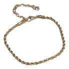 Pulseira Ouro com Pedra de Strass e Prolongador