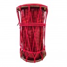 Tambor Grande Vermelho Corda Vermelha
