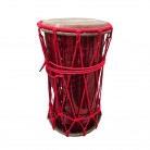 Tambor Grande Vermelho Corda Vermelha